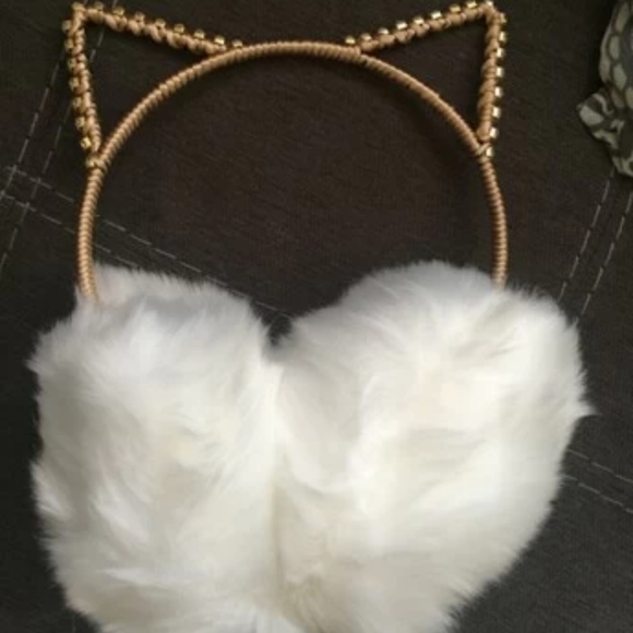 Ear Warmers# Cute Cat Ear 😺Rhinestones Ear Muffs - Picture 4 of 9